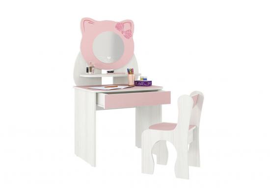 Модульные детскиеКотенок стол розовый со шкафом Фэнтези 2Д белый рамух Mebelsonskladmebeli.kz5
